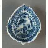 A rare Caughley pickle leaf dish,