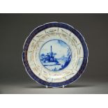 A Caughley dessert plate from the Arabesque Dessert Service, circa 1786-93,