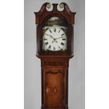 An early 19th century oak crossbanded mahogany thirty hour longcase clock,