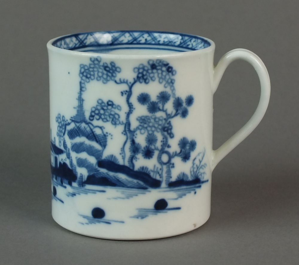 A Caughley coffee can painted with the Cannonball pattern, circa 1776-81,