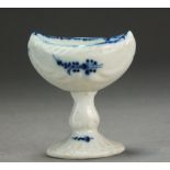 A rare Caughley eye bath painted in underglaze blue with Locre Sprigs, circa 1785-93,