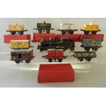 A collection of 0 Gauge items to include 2 Hornby Private Owner wagons in the liveries of Fyffes