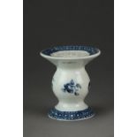 A very rare Caughley pounce pot, circa 1780-90,