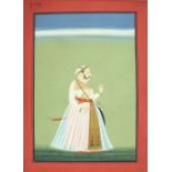 An Indian portrait miniature of Bhati Jujhar Singhji of Mohi, Mewar, second half 19th Century,