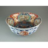 A Japanese Imari punch bowl, Meiji period,