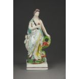 A Staffordshire pearlware figure of Venus, circa 1810,