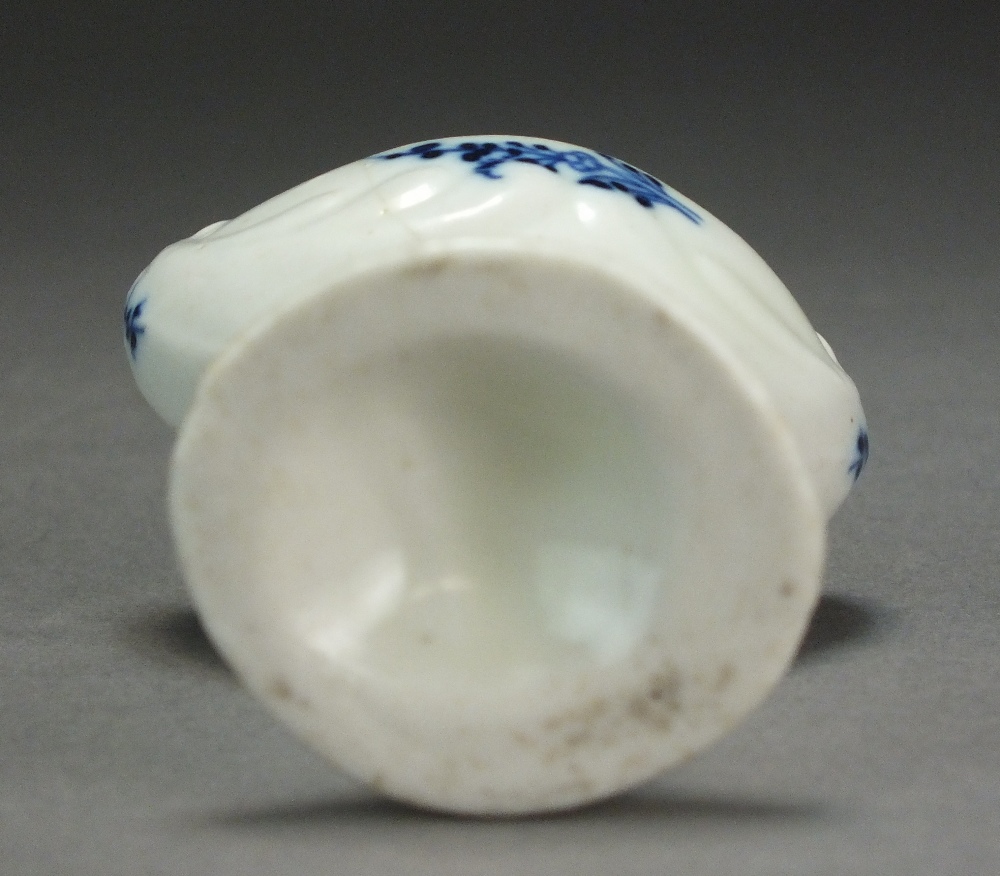 A rare Caughley eye bath painted in underglaze blue with Locre Sprigs, circa 1785-93, - Image 2 of 2