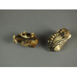 Two Japanese ivory netsuke, Meiji period,