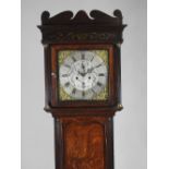 A George III oak crossbanded mahogany eight day longcase clock,