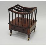 A 19th century mahogany three division Canterbury,