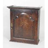 A George III oak crossbanded North Wales mural cabinet,