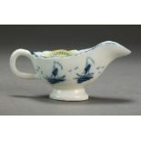 A Caughley toy sauceboat painted in underglaze blue with the Island pattern, circa 1780-90, 5.