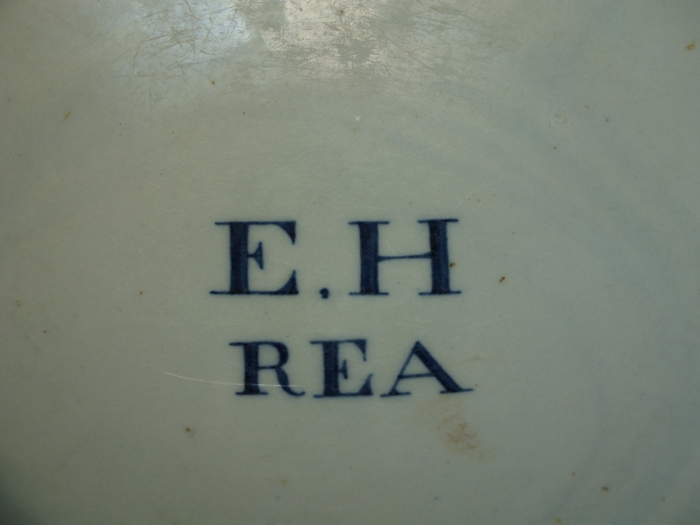 A Caughley punch bowl transfer-printed with the Punch Bowl Sprays pattern and the monogrammed - Image 2 of 2