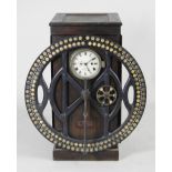 A late 19th century oak cased time recorder the 6.