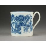 A Caughley mug transfer-printed in the Fence and Garden pattern, circa 1775-80, C mark, 5.