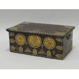 A 19th century hardwood and brass studded Zanzibar strongbox,