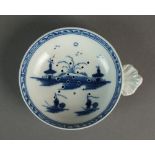 A Caughley egg drainer painted with the Island pattern, circa 1780-90,