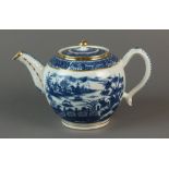 A Caughley teapot and cover, circa 1784-90,