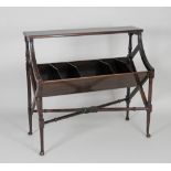 A mahogany folio / book trough, circa 1900,