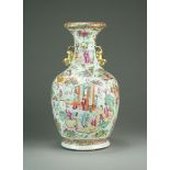 A Chinese Canton famille rose vase, 19th Century,