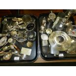 Two trays of various electroplated wares, to include; bowls, flatware,