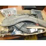 A box containing a quantity of Le Mans 24 hour Scalextric (untested)