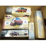 A box containing 8 Corgi Classic vehicles to include two Foden Eight Wheel Lorries and Trailer,