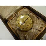 An Art Deco silver gilt open face pocket watch with Arabic numerals