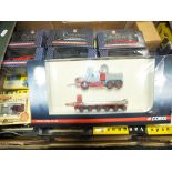 A box containing 20 Vanguard and 00 gauge trackside models of commercial vans and vehicles also to