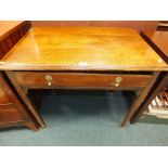 An early 20th century Arts and Crafts style single drawer side table