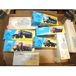 A box containing nine Corgi Classic trucks including: two Scammell Tankers, three Eight Wheelers,