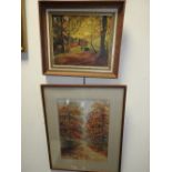 A collection of late 19th and early 20th century oil and watercolour landscapes,