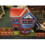 A scratch built dolls's house in the 1920s style