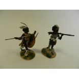 Two Britains boxed Osprey Art Series Zulu warriors catalogue ref 20000 iNdlondio Regiment standing