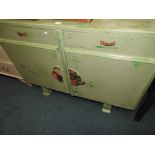 A mid 20th century later painted sideboard