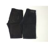 Two pairs of Gucci jeans, black, Italian size 50