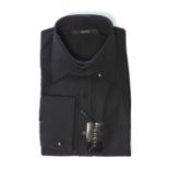 A Gucci shirt, black with tags, double cuff, 16'' collar