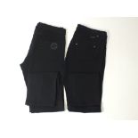 Two pairs of Gucci jeans black, Italian size 50