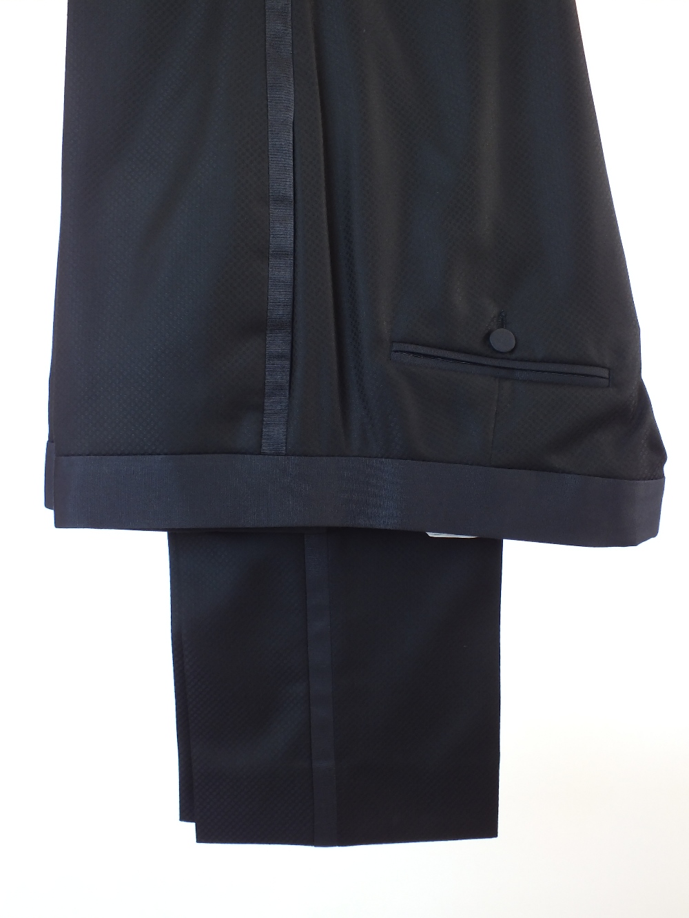 A Gucci dinner suit, navy, textured weave, silk twill lower lapel and detailing, single vent, - Image 6 of 6