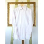 A Gucci shirt, pale pink stripe, two button cuff, 16'' collar