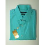 A Gucci shirt, turquoise, with tags, slim fit, 16'' collar