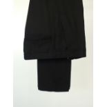 A pair of Hugo Boss trousers, black, flat front, Italian size 50, 100% linen