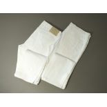 Two pairs of Gucci jeans, white, one with embroidered pocket detail, Italian size 50