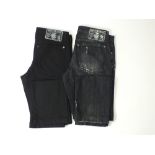 Two pairs of D&G jeans, black, size 34