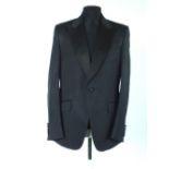 A Gucci dinner jacket, black, silk twill lower satin lapel, satin detailing, double vent, Italian