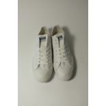 A pair of Converse All Stars, white canvas, UK 9