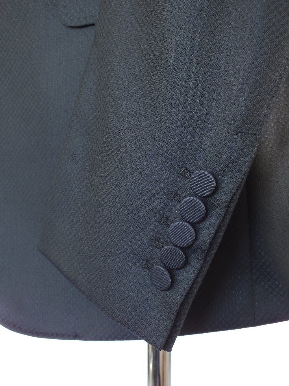 A Gucci dinner suit, navy, textured weave, silk twill lower lapel and detailing, single vent, - Image 5 of 6
