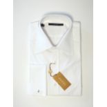 A Gucci shirt, white, with tags, double cuff, 16'' collar