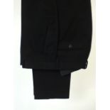 A pair of Trend trousers, black, flat front twill, Italian size 52R, 100% cotton