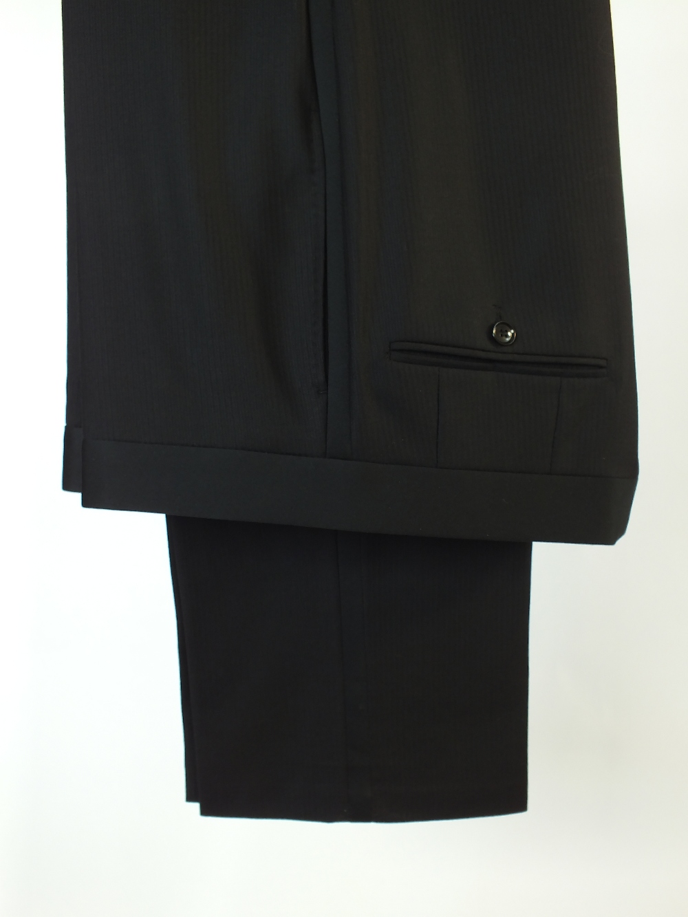 A Pal Zileri Ceromonia dinner suit, black, velvet, satin lower lapel, single vent, Italian size 52R, - Image 6 of 6